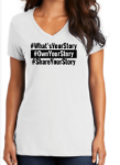 Picture of What's Your Story Women's V-neck Cotton Tee