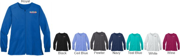 Picture of Pediatric Associates Women's Flex Full Zip Scrub Jacket