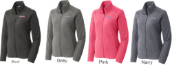 Picture of Pediatric Associates Ladies Heathered Microfleece Full Zip Jacket