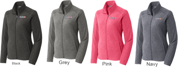 Picture of Pediatric Associates Ladies Heathered Microfleece Full Zip Jacket