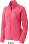 Picture of Pediatric Associates Ladies Heathered Microfleece Full Zip Jacket