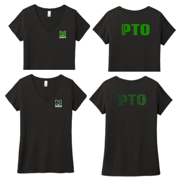 Picture of Mason PTO Ladies Black V-Neck T-Shirt