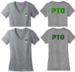 Picture of Mason PTO Ladies Grey Frost V-Neck T-Shirt