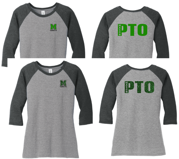 Picture of Mason PTO 3/4 Sleeve Ladies Raglan T-Shirt