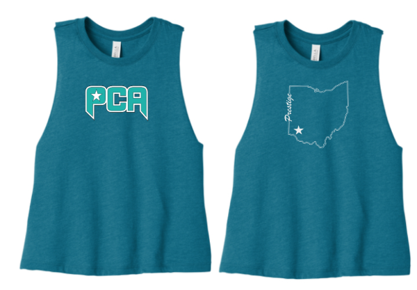 Picture of PCA Cropped Racerback Tank ladies