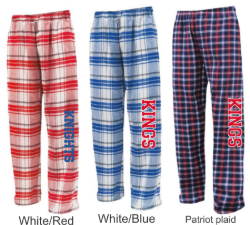 Picture of Kings Red Pom Text Pants Flannel