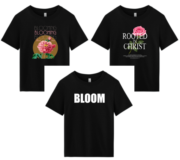 Picture of Bloom Bella Ladies Heavyweight Black Tees