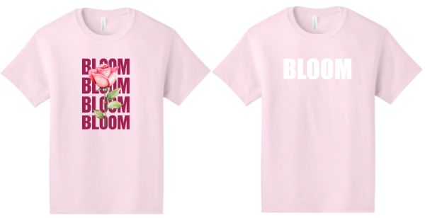 Picture of Bloom Bella Uni Heavyweight Pink Tees